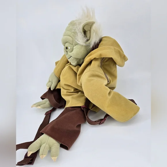 Rare Disney Parks Star Wars Yoda Backpack Buddies Plush 24”